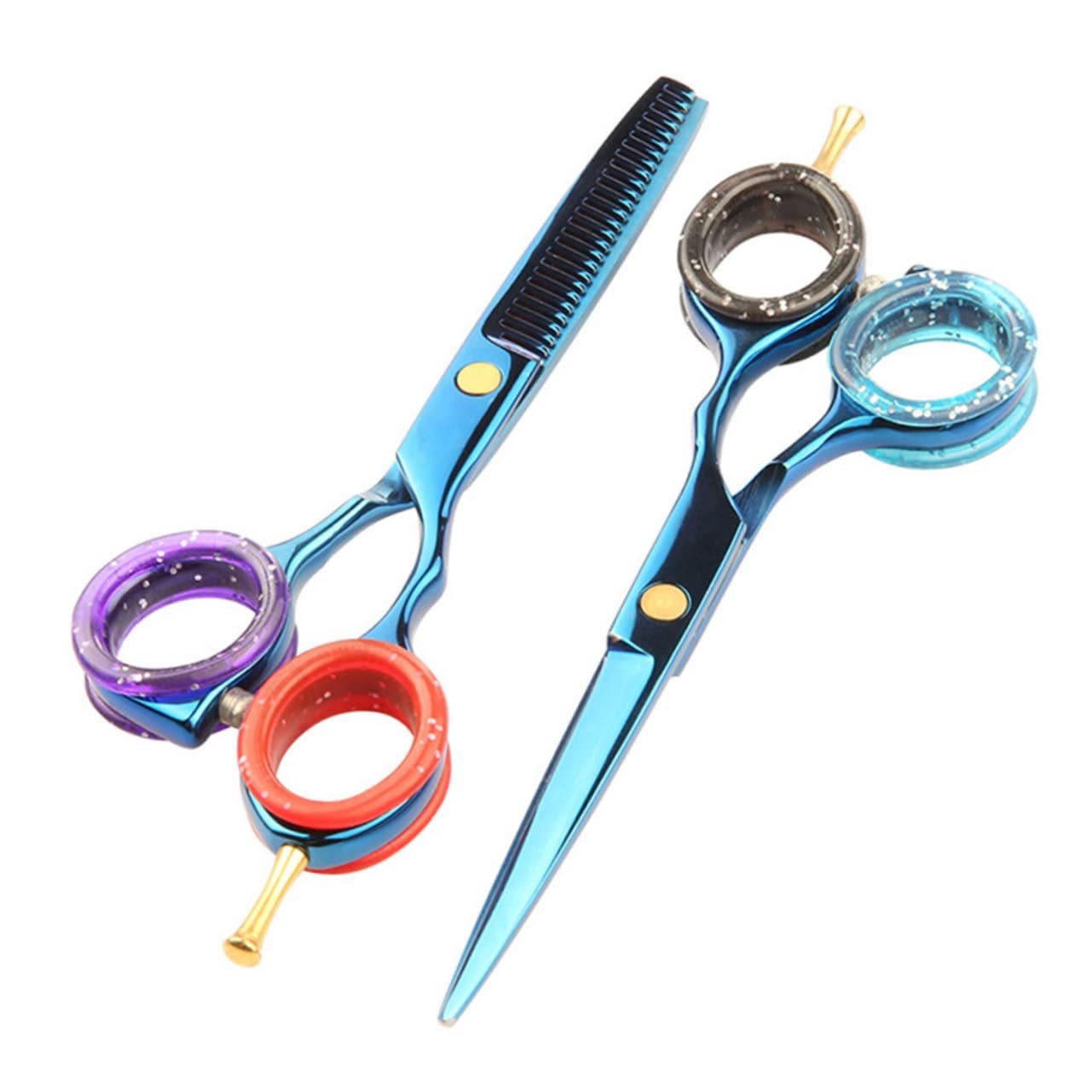 FRCOLOR 5sets Silicone Scissor Finger Ring -skid Flexible Comfortable Grooming Scissor Ring for Hair Styling 20pcs*5