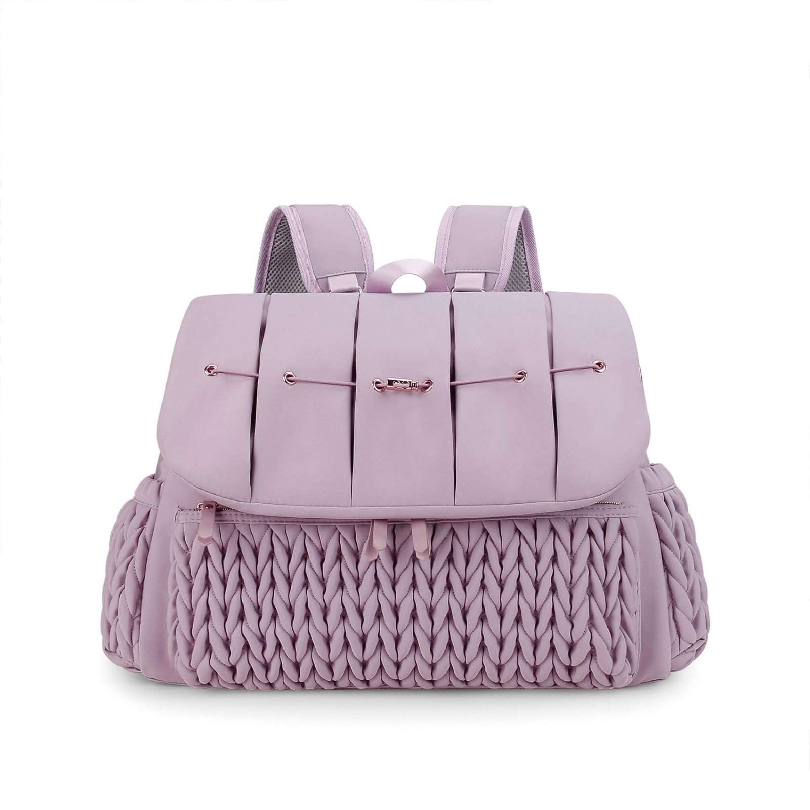 LOVIVER Mochila Pañalera Ligera Bolso Pañales con Cambiador Práctica para Paseos Diarios, Viajes, Morado, Morado