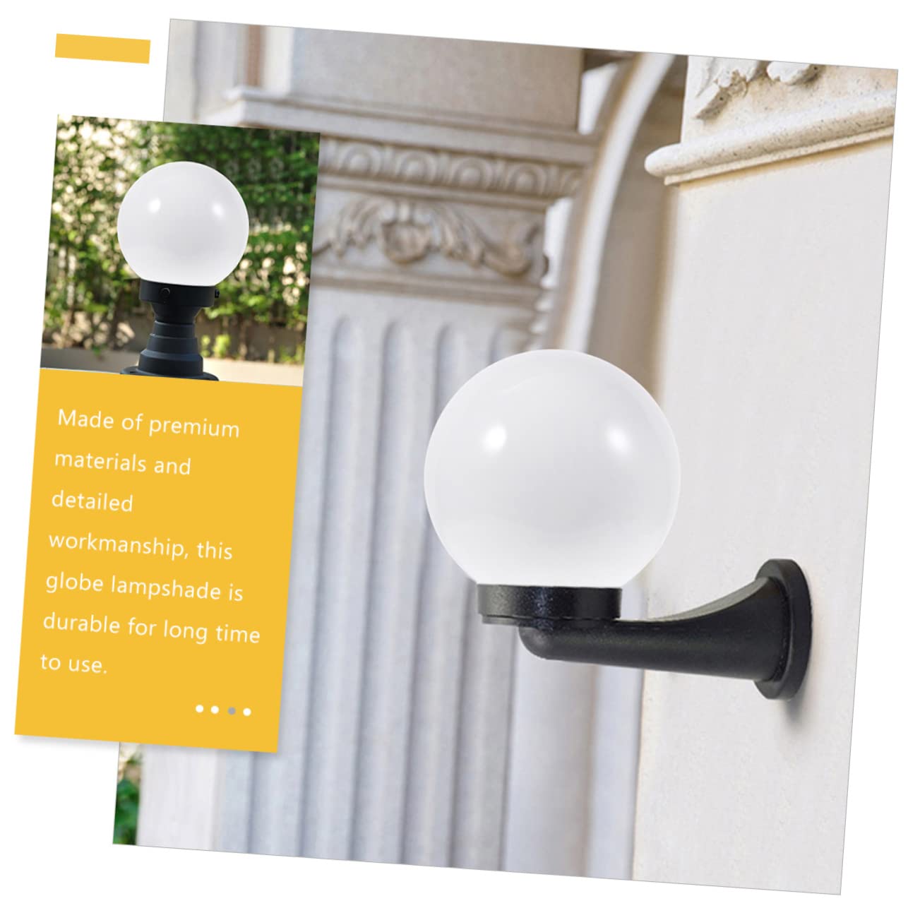 UKCOCO Globe Lampe Abat-Jour Remplacement: Abat-Jour Globe Givré Lampe Ronde Couvercle De Pour De Lustre Suspendu,Diamètre:10 Cm, Ouverture:4 Cm