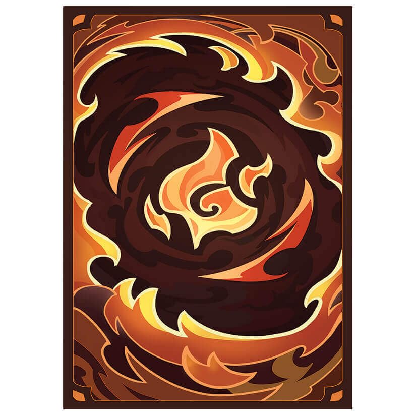 Fantasy North - Fire - Elements Series II - 100 Textured Matte TCG Card Sleeves - Fits Magic MTG Commander Pokemon and Other Card Games - Playing Card Sleeves
