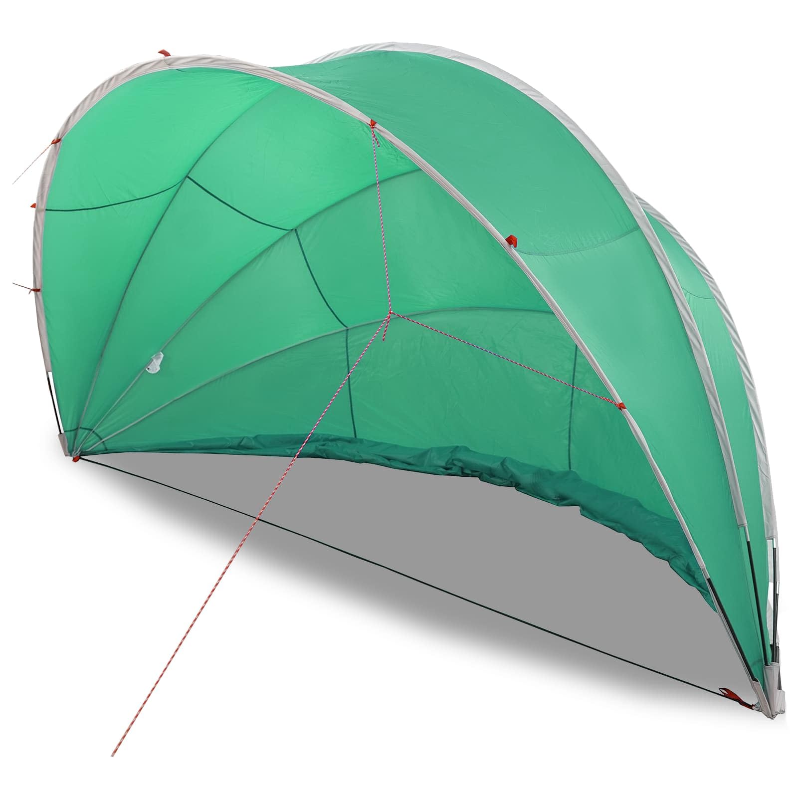 Dôme de Piscine 500 x 500 x 236 cm Vert Mer pour Protection extérieure résistante UV, Facile à Plier, idéal pour Jardin et Spa, réduit la Perte de Chaleur et protège Contre saleté