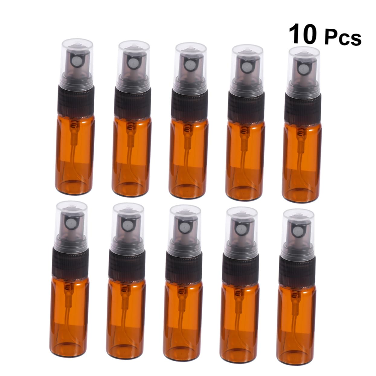 minkissy 30piezas Botellas Spray De Vidrio Color Marrón Para Perfume y Cuidado Piel Diseño Compacto y Reutilizable