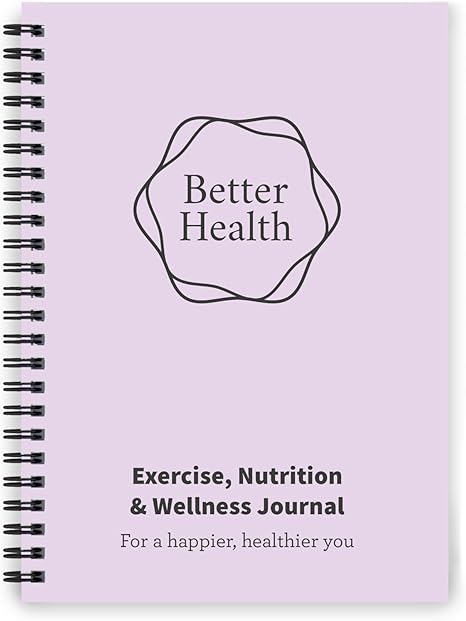 Better Health - Exercise, Nutrition & Wellness Journal - Stay healthy with our handy, simple tracking charts - A5 size with 104 undated pages - For A Happier, Healthier Life (Lilac)