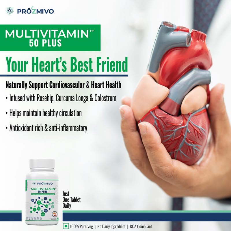 Prozalo Multivitamin ++ (Boswelia, Rosship, Green Coffee Beans, Colostrum, Garcinia, Curcuma Longa extracts) for women and men for more than 50 years of age) with significant minerals and vitamins, alfalfa. 60 bullets