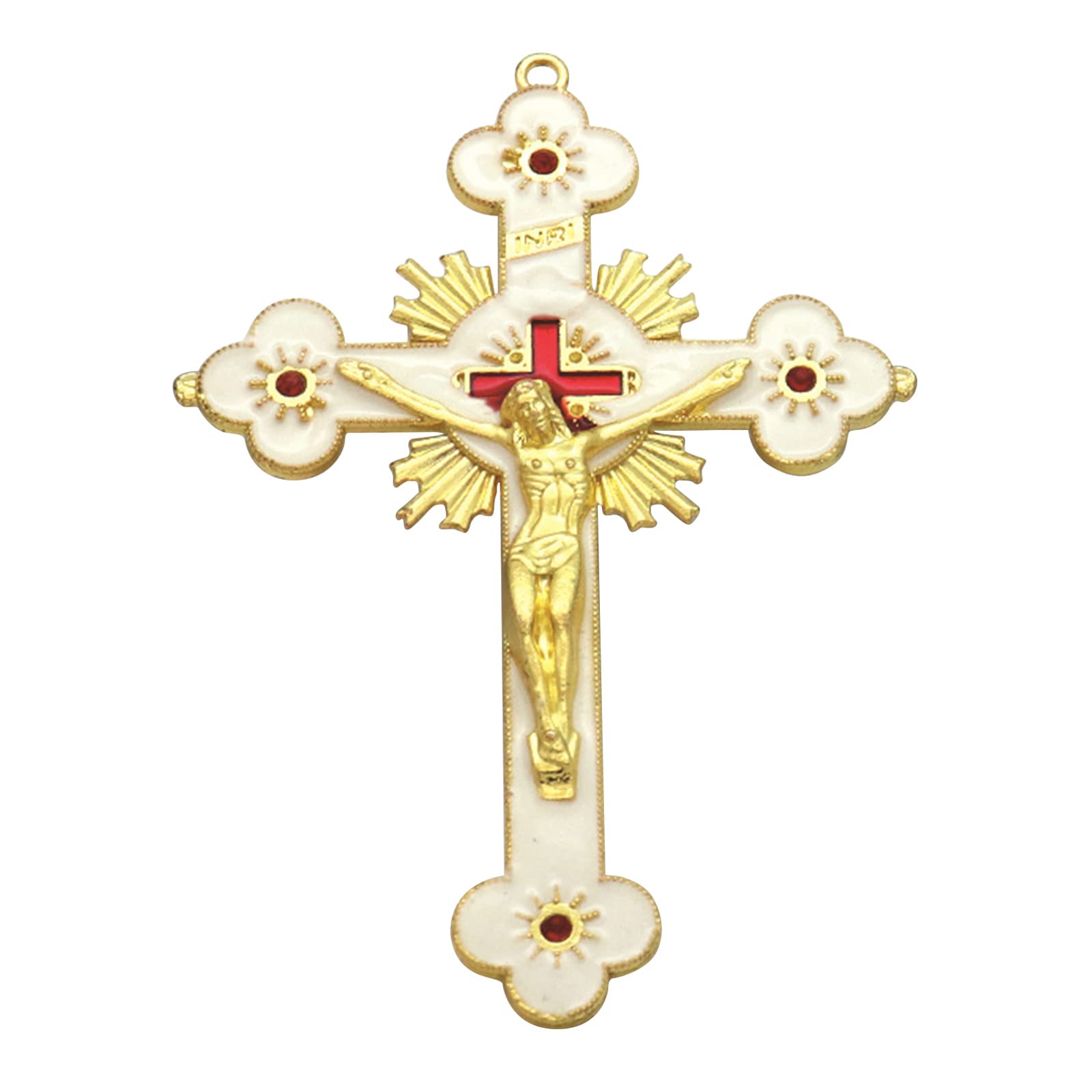 Alloneslife A Lloneslife Metal Flower Crucifix For Cross Religious Catholic Prayer Blessing