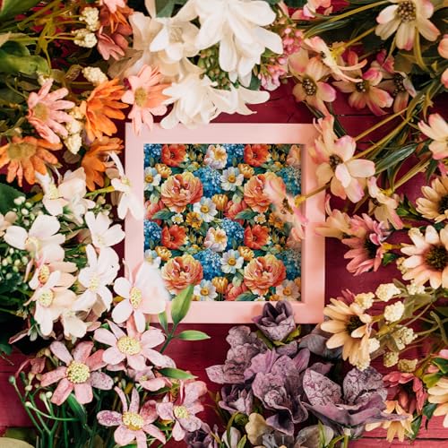 Papier scrapbooking rose aquarelle 15cm pour décoponage - 5