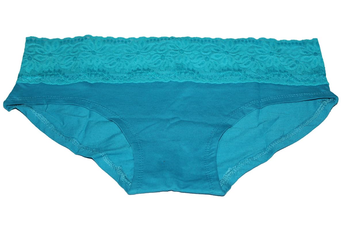 Turquoise Lace Trim Bikini Panty-image-14