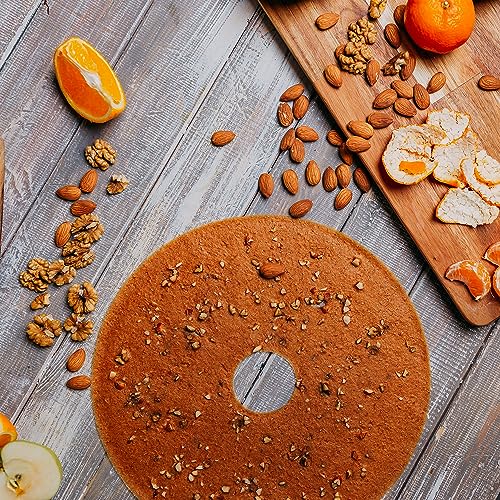 4 Fruit Leather Silicone Dehydrator Sheets with EDGES - NON-Toxic for Nesco Round Dehydrators Lip Mold Hold Batter Liquids Fruit Roll Up Fruit Leather Circle ReUsable Flexible Non Stick - Thumbnail 6
