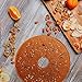 4 Fruit Leather Silicone Dehydrator Sheets with EDGES - NON-Toxic for Nesco Round Dehydrators Lip Mold Hold Batter Liquids Fruit Roll Up Fruit Leather Circle ReUsable Flexible Non Stick