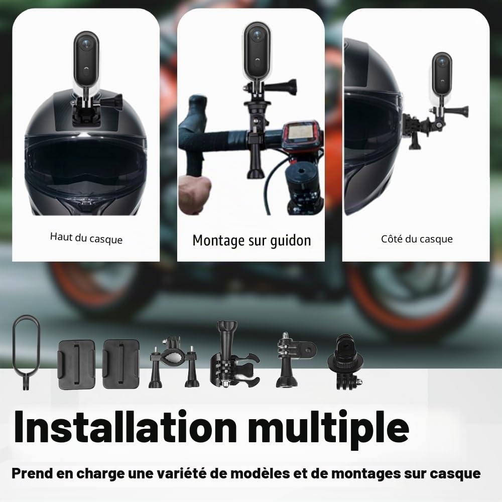 Caméra corporelle 4K POV Pro, caméra portable avec clip rotatif 360° et clip magnétique, enregistrement 120 minutes, idéale pour conférences, voyages et promenades