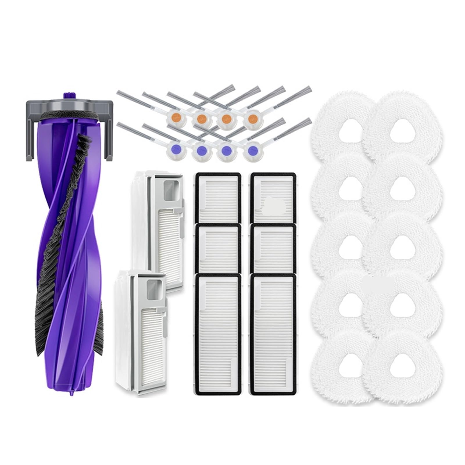 BDRPJDCHQ Compatible For Narwal J4，Freo X Ultra/J4 Lite Robot Vacuum Cleaner Parts Side Brush Filter Mop Replacement Accessories(27PCS)