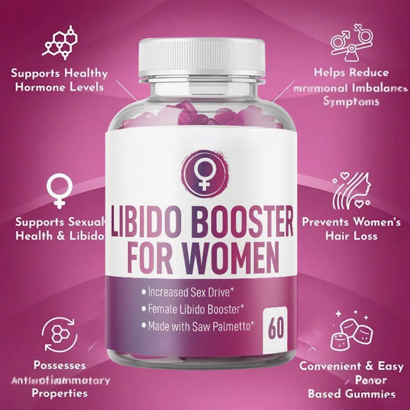 Stimulant de la libido féminine pour femmes, Augmente la passion, le désir et l'excitation – Soulage le stress, Aide à améliorer le dynamisme, la passion et la sensibilité féminins(2PCS)