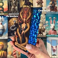 Vista 2 de CRAFTERIAN Majestic Realm Tarot Tarot, baraja de 78 cartas con bordes de aluminio, cartas de tarot originales para principiantes y expertos