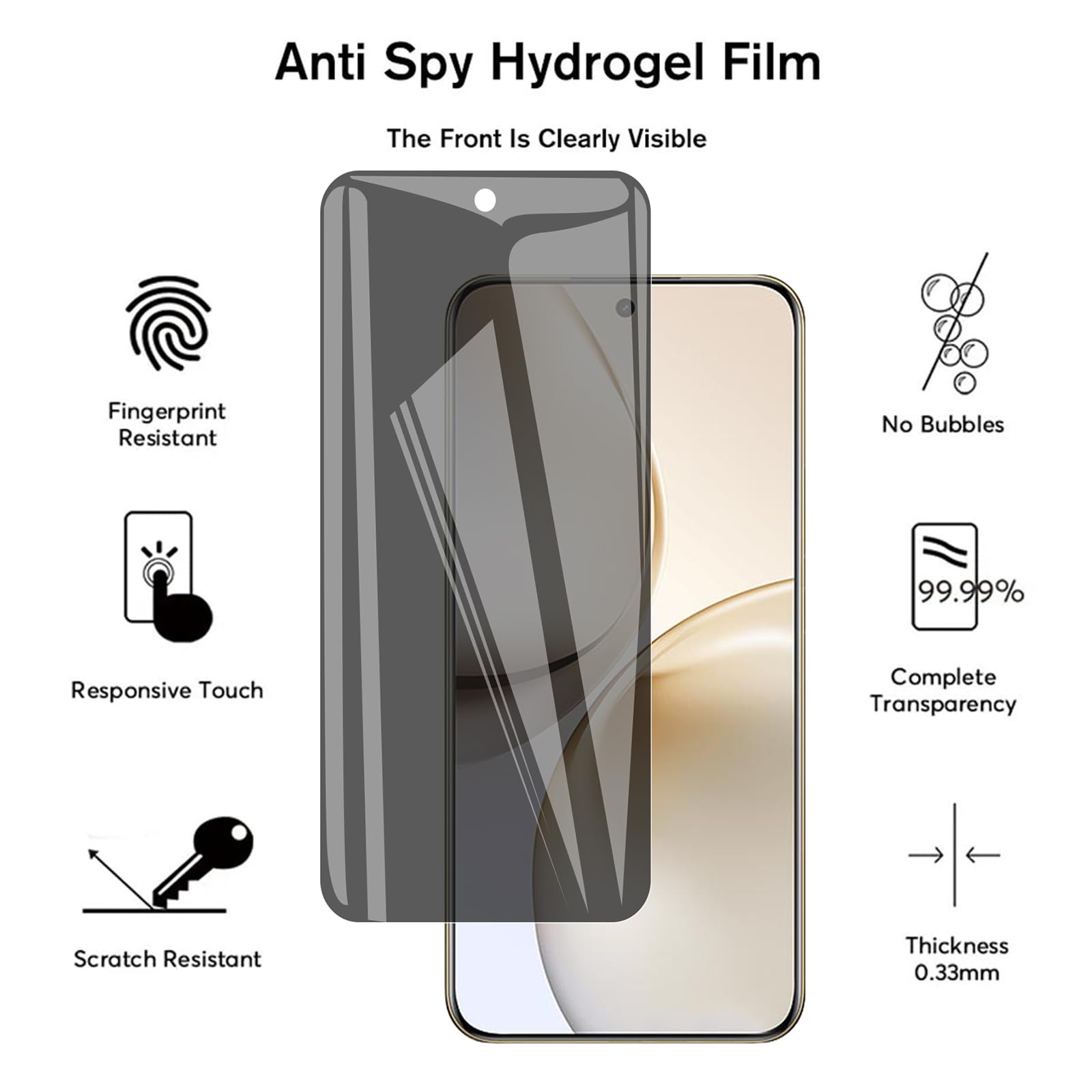 Captor Cover Trasparente per Realme 14 Pro Plus 5G / Realme 14 Pro + 5G, Custodia TPU in Silicone Flessibile Morbida e Sottile, Protezione con Bordo Rialzato per Schermo e Fotocamera