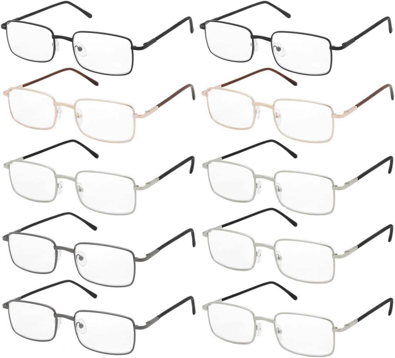 NEW 10 Pairs of Closeout Reading Glasses - Your Choice in Power and Gender -Bulk