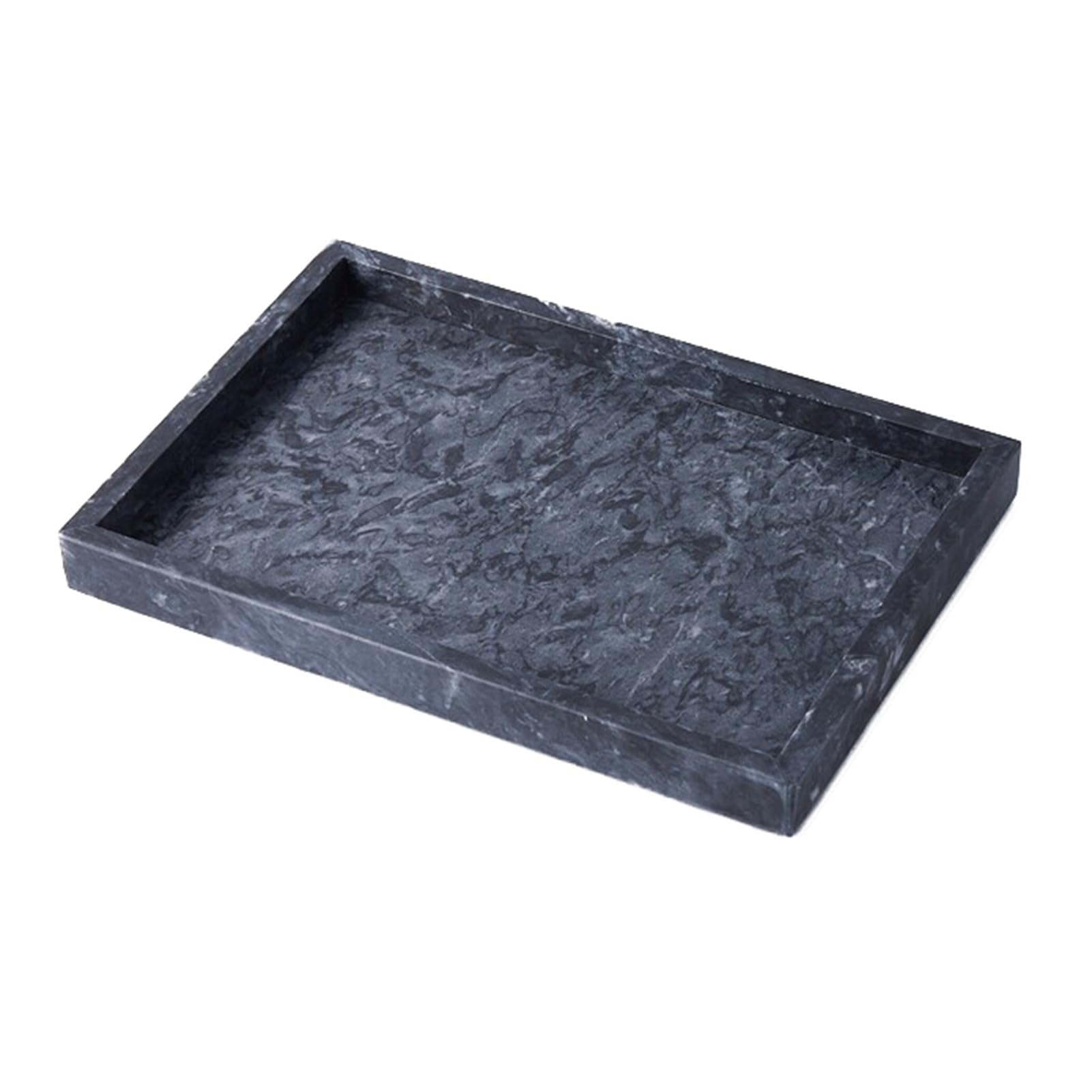Marble Tray,Rectangular Storage Box,Bathroom Decorative,Thickened Base,Suitable for Storing Cosmetics(Color2)