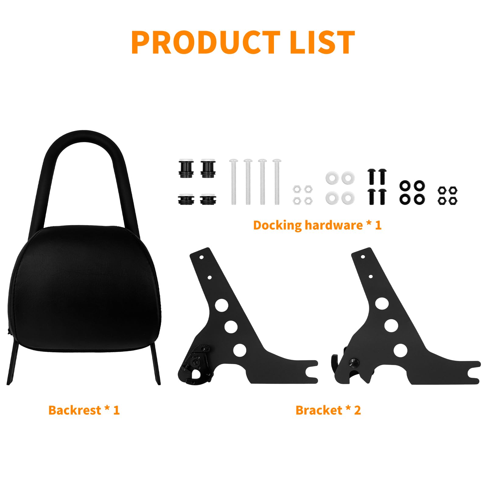 Schienale passeggero staccabile per moto Sissy Bar con cuscino imbottito adatto per Harley Sportster Iron 883 XL883N 1200 2004-2022