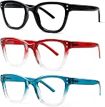 Lunettes de Lecture JOSCHOO Ensemble de 6 Lunettes Bloquant la Lumière Bleue avec Charnière à Ressort pour Hommes et Femmes
