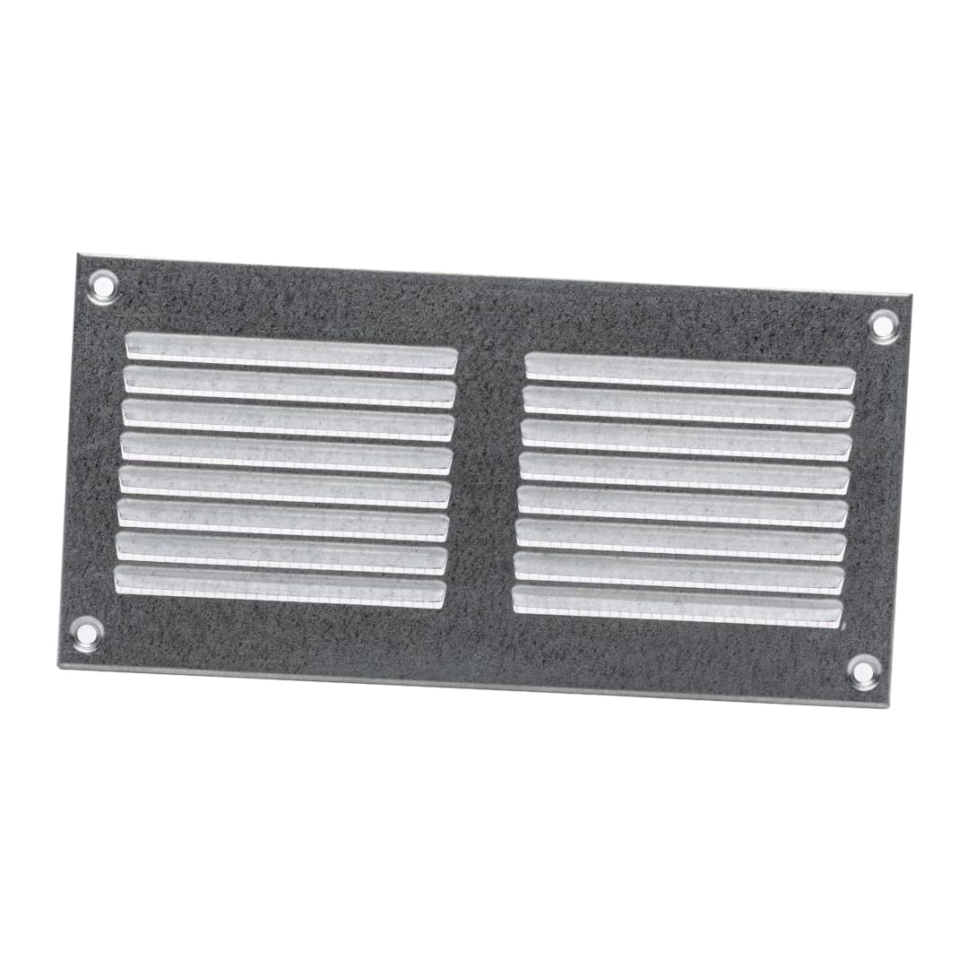 Europlast Galvanised 200X100mm / 8X4" Inch Metal Air Vent Grille Cover With Insect Mesh - Ventilation Cover