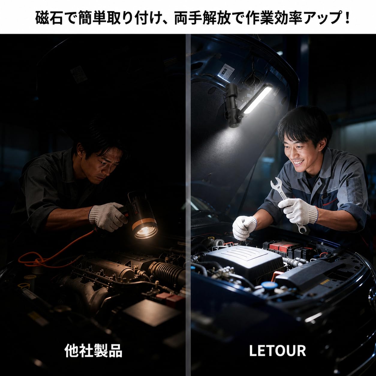 Amazon.co.jp: LETOUR LED作業灯 【2個セット】ワークライト led