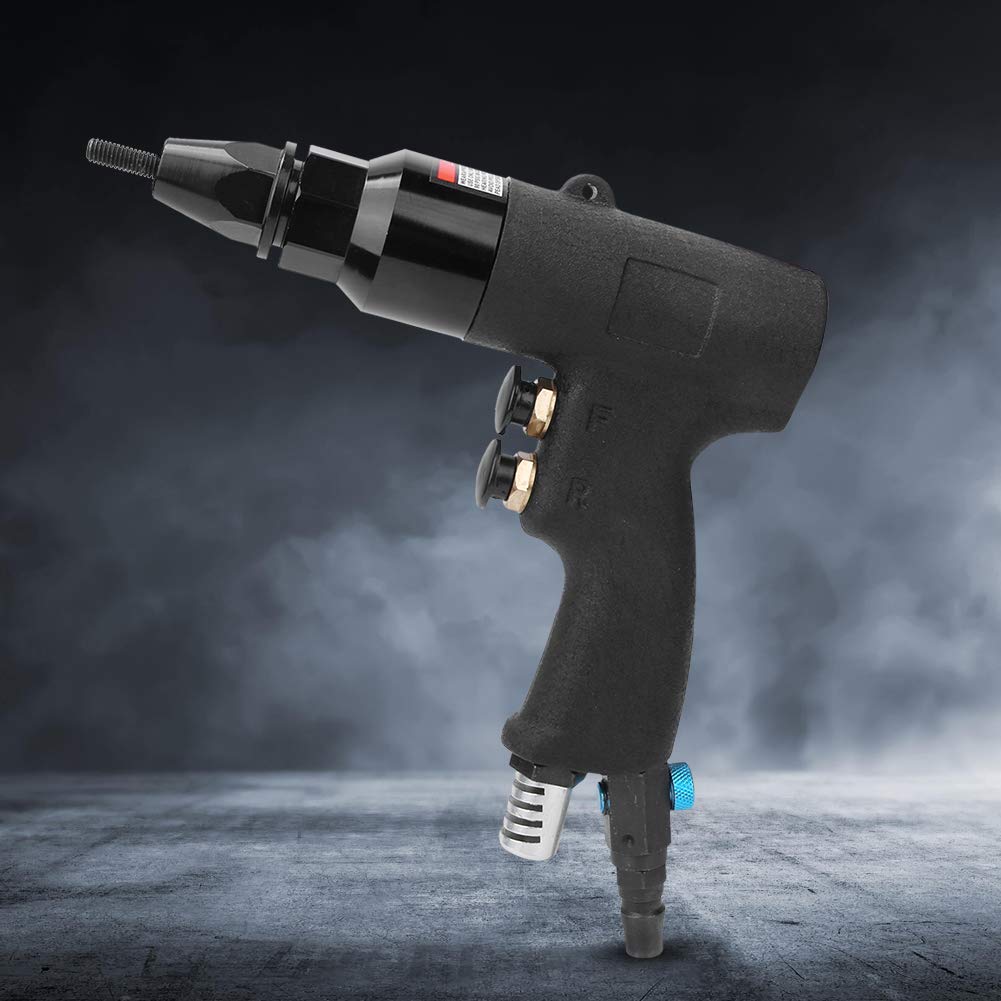 Fafeicy Pistola per Rivetti, Utensile per Rivettatura Pneumatica con Pistola per Rivetti, Utensile Elettrico Manuale per Rivettatura Pneumatica con Filettatura M5-M6 700 Giri/min,