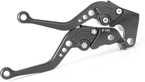 Miniatura 5 de GZYF Palancas de freno y embrague para motocicleta para Yamaha 2005-2016 YZF R6  2004-2008 YZF R1 Negro