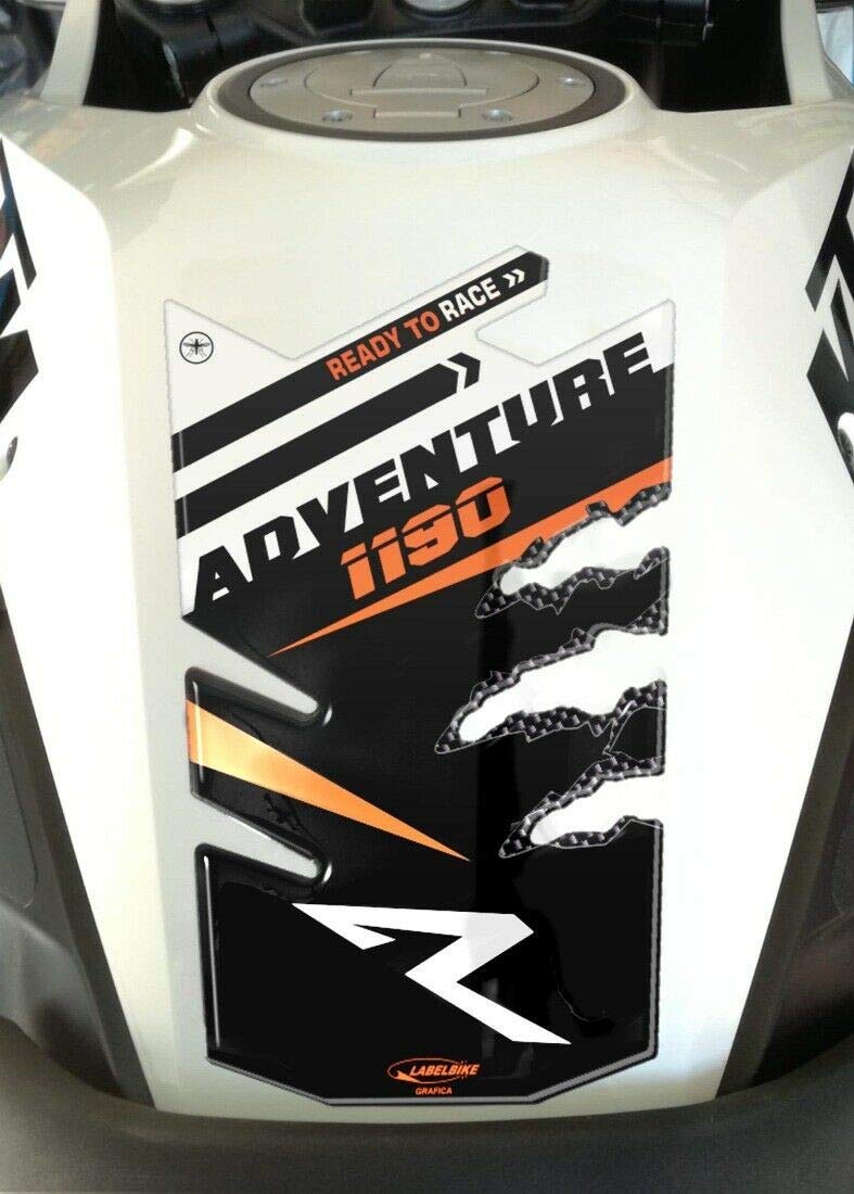 Protection Du Réservoir Adhésif Résine 3D Noir Pour KTM RC8 R 1190 2010
