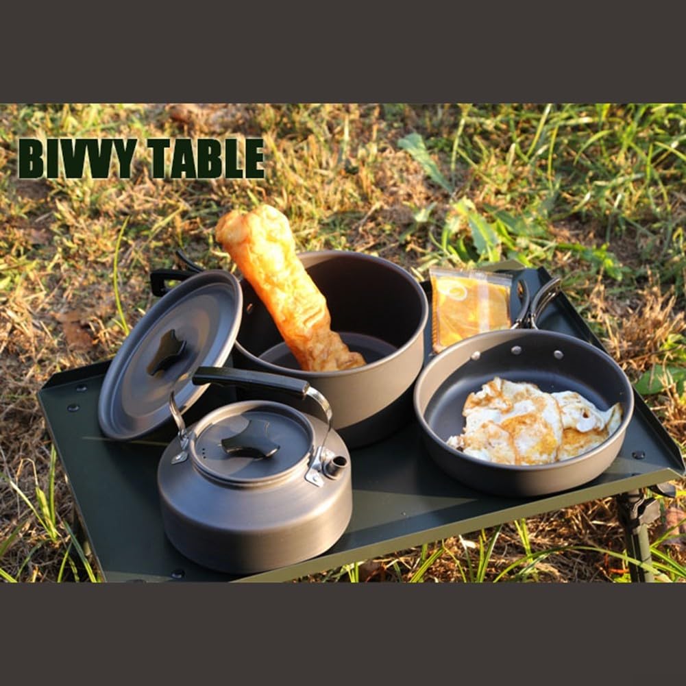 Table De Bivouac Pliante Pour Pêche à La Carpe – Alu, Pieds Réglables, Légère 646g