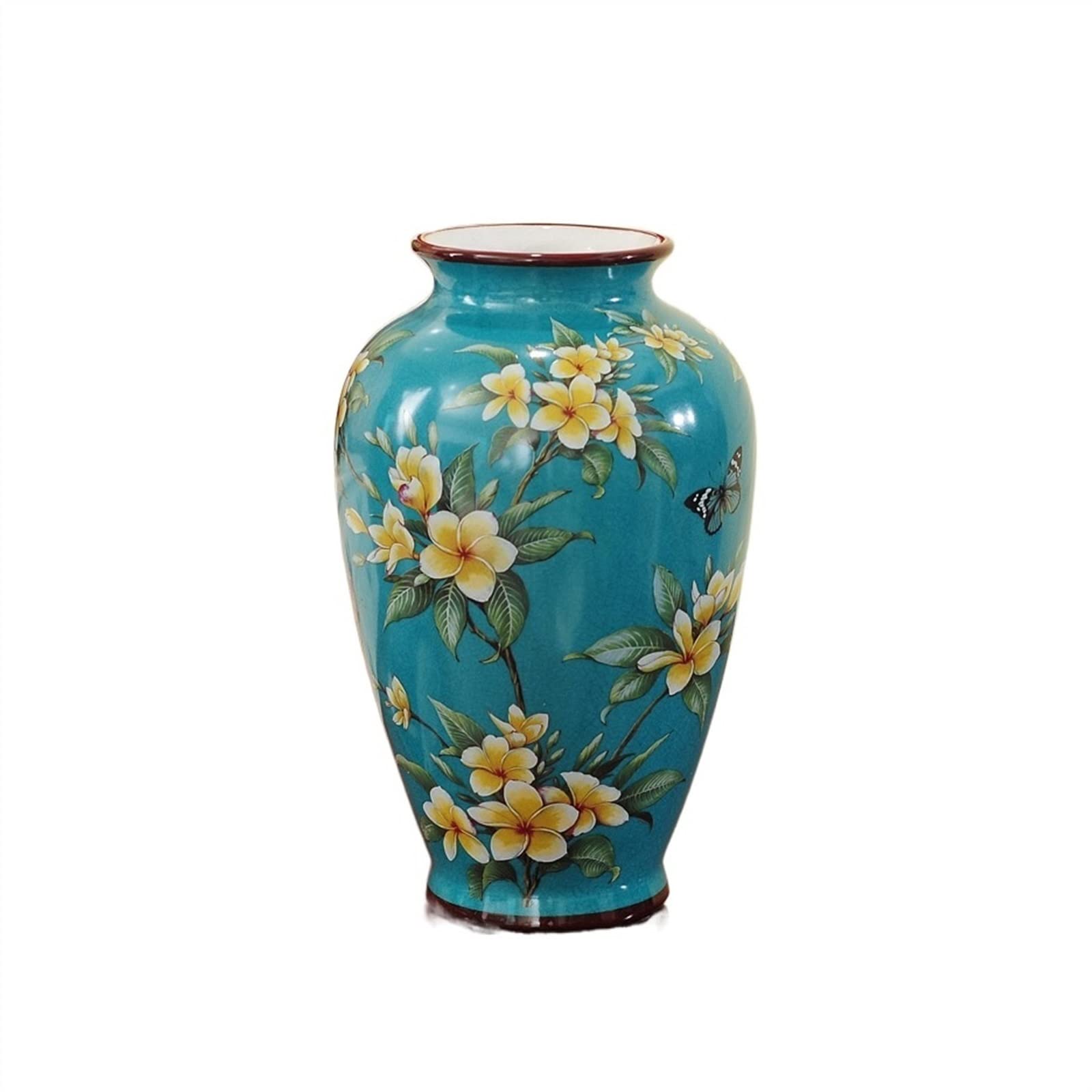 asdchZen Vases Chinese Ceramic Vase, Living Room Porch Flower Arrangement, Retro Vase, Home Table Decoration Flowers Vases,A-29cm