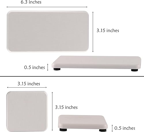 Miniatura 5 de Juego de 4 posavasos de diatomita absorbentes de agua, jabonera de cocina de tierra de diatomeas, bandejas de baño, piedra absorbente de agua