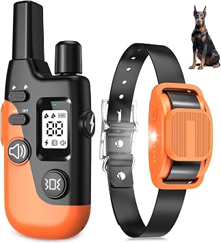 Shock Collar for Dogs with Remote, 4200FT Dog Training Collar for 10-120lbs Small Medium Large Dogs, IPX8 Waterproof Rechargeable E Collar with 3 Training Modes & LED Light