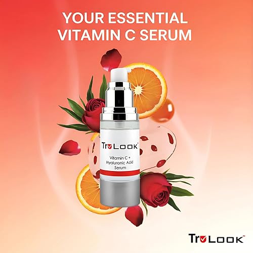 Miniatura 2 de TruLook Suero de vitamina C + ácido hialurónico, antienvejecimiento, antiarrugas, mejora las manchas oscuras, el tono y las líneas finas, fabricado