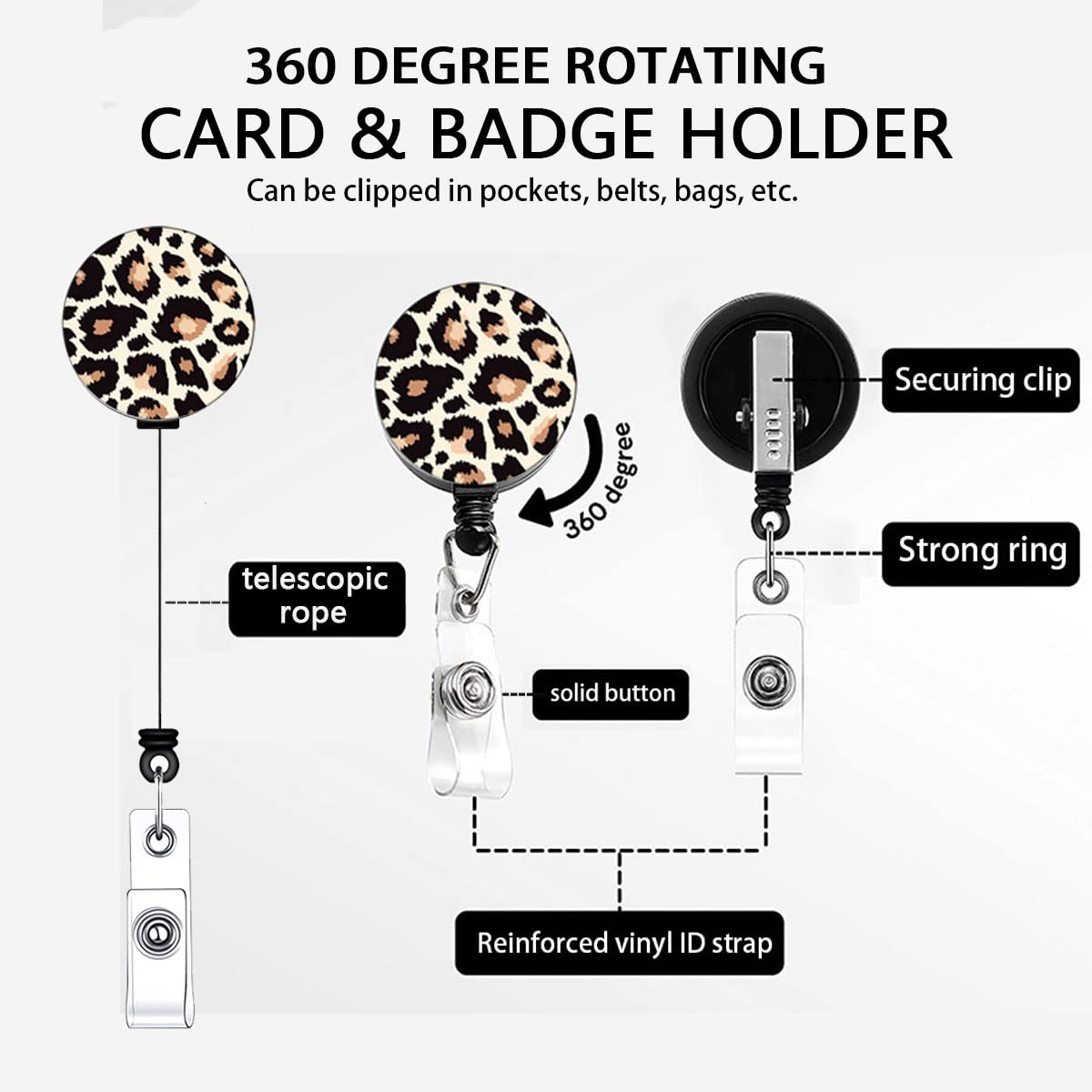 HTTDSLF Porte Badge De Carte D'Identification, Porte Badge