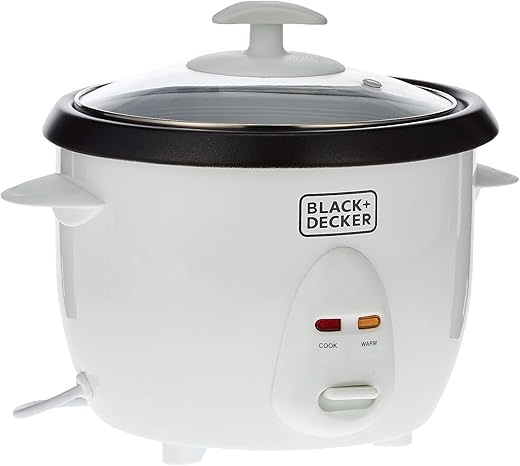 BLACK+DECKER 1L Rice Cooker with Nonstick Bowl & Steamer