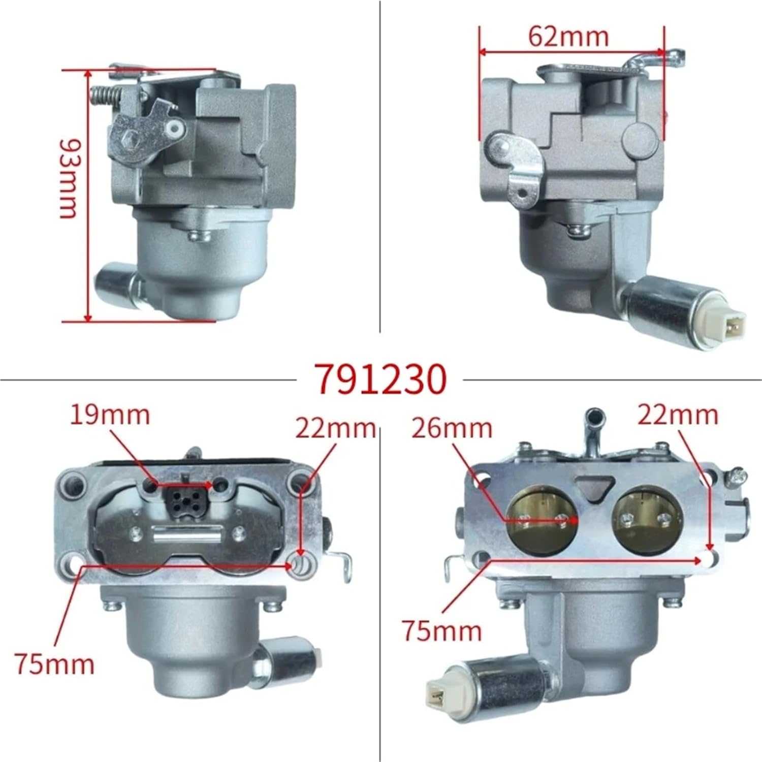 Carburetor 791230 For 407777 V-Twin LA150 20-25HP Engine Lawn Mower Carb Replace 699709 499804 MIA10632
