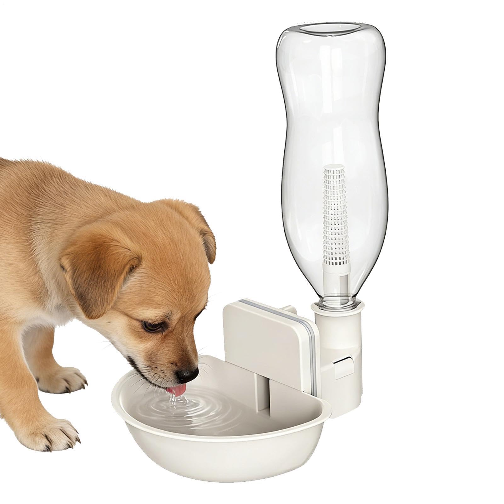 Trinkflasche für Hunde - Auslaufsicherer Platzsparender Trinknapf für Haustiere - Wassernapfspender für Käfige | Für Katzen Frettchen Hamster Eichhörnchen Igel Kaninchen Chinchilla