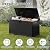 IDEALHOUSE 73 Gallon Resin Deck Box, Waterproof Outdoor Storage Box with Lockable Lid & UV Resistant, Patio Furniture Cushion Storage Container for Garden, Backyard, Poolside (Black)