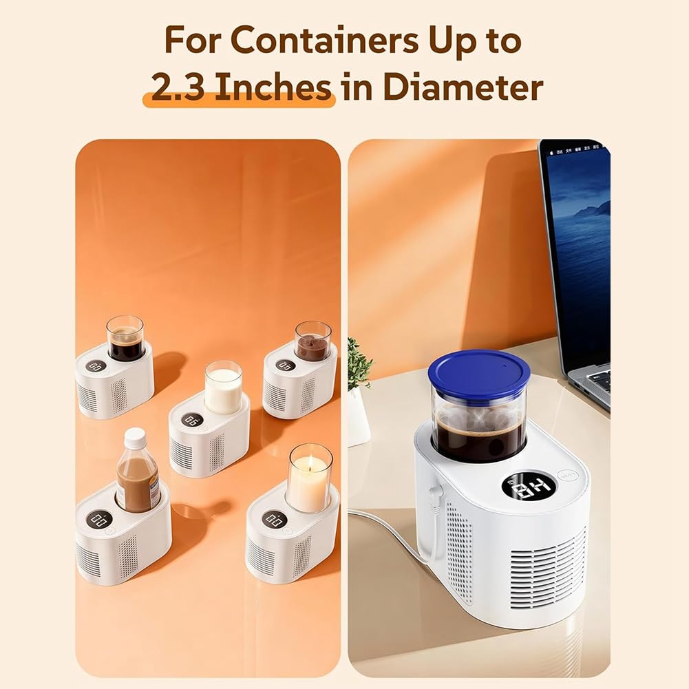 Calentador de Tazas de Café, Mini Refrigerador para Vino, Calentador de Tazas para Escritorio (Enfriamiento, Calentamiento y Fermentación)
