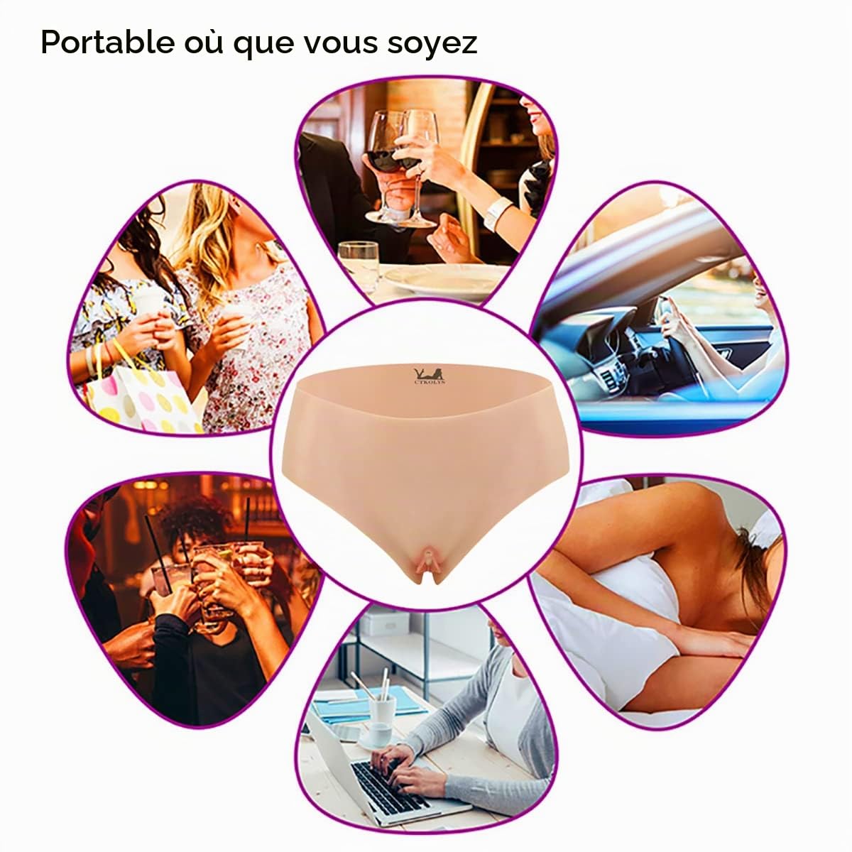 Drag Camel Toe Control Panty Cacher Gaff Boxer pour Travesti Transexuelle