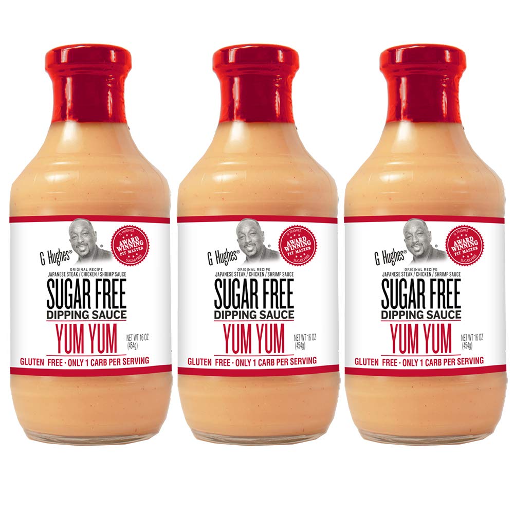 G Hughes Salsa Yum Yum sin azúcar, salsas para mojar – 16 onzas (paquete de 3)