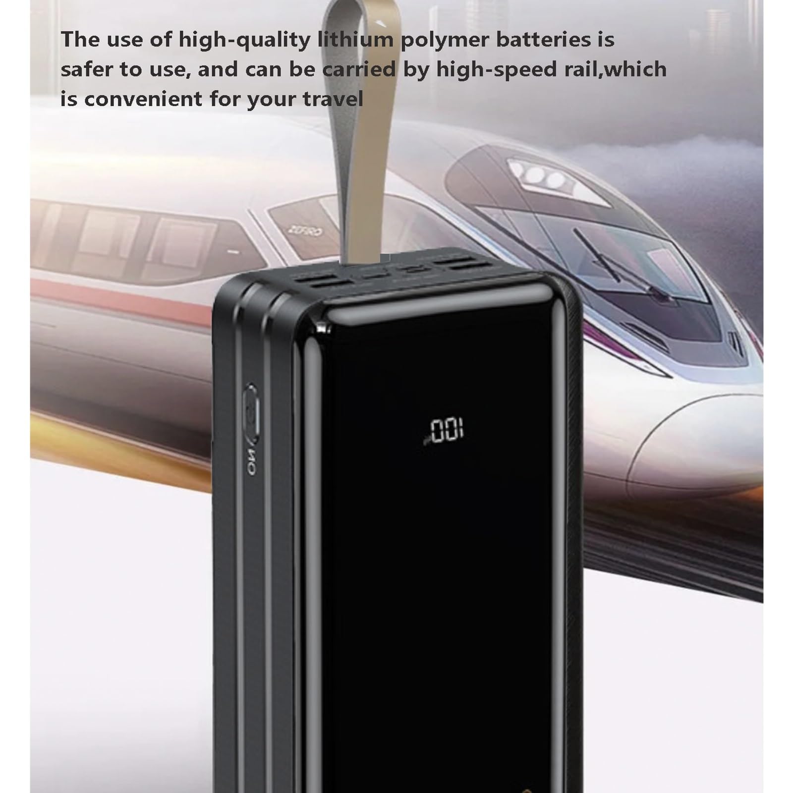 Cargador Portátil Power Bank 60000 Mah Paquete De Batería De Gran Capacidad Carga Súper Rápida De 22.5W Carga 4 Dispositivos Al Mismo Tiempo Para Teléfonos Inteligentes, Tabletas, Consolas De Juegos(W