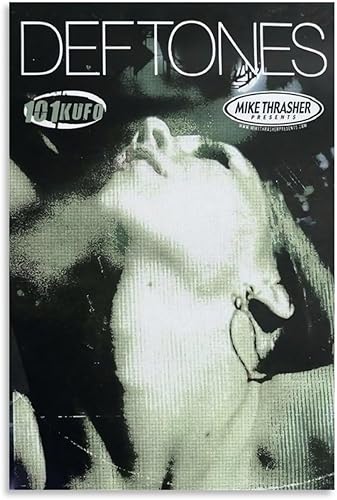 Deftones - Póster vintage de banda de rock para habitación, lienzo estético, decoración de dormitorio, 12 x 18 pulgadas (11.8 x 17.7 in)