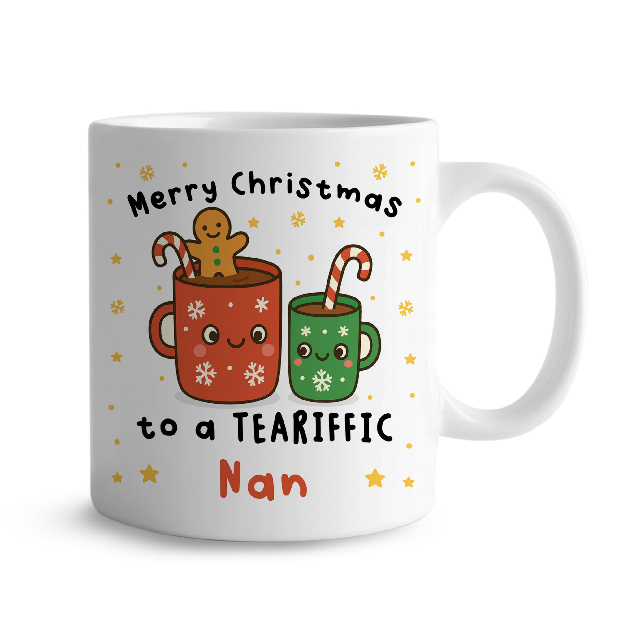RED OCEAN Merry Christmas to A Tea RIFFIC Nan Mug for Nan Merry Christmas for Her from Granddaughter Grandson Novelty