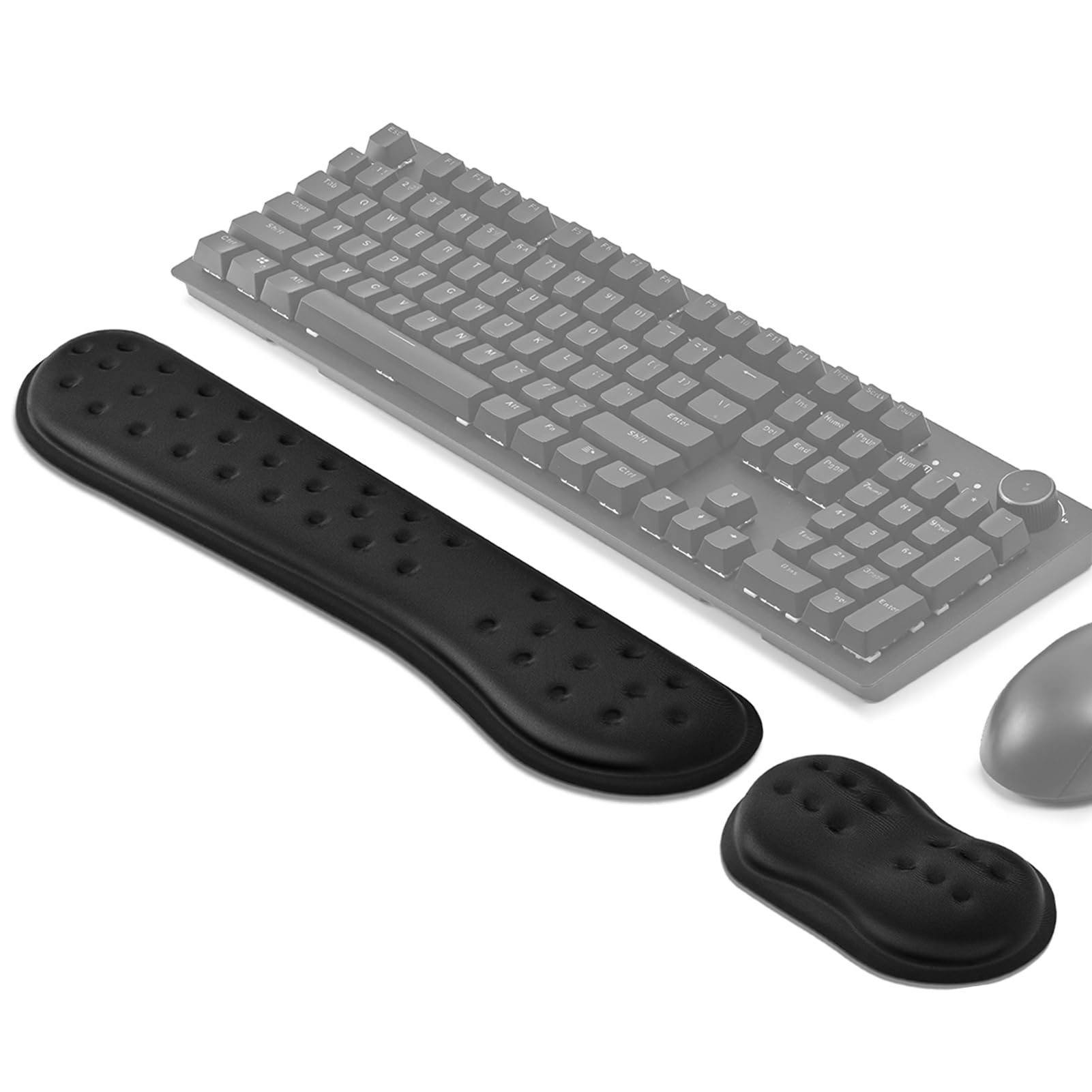 VANKEY Wrist Rest for Keyboard and Mouse Ergonomic Computer Wrist Support Pad Soft Memory Foam Palm Rest for