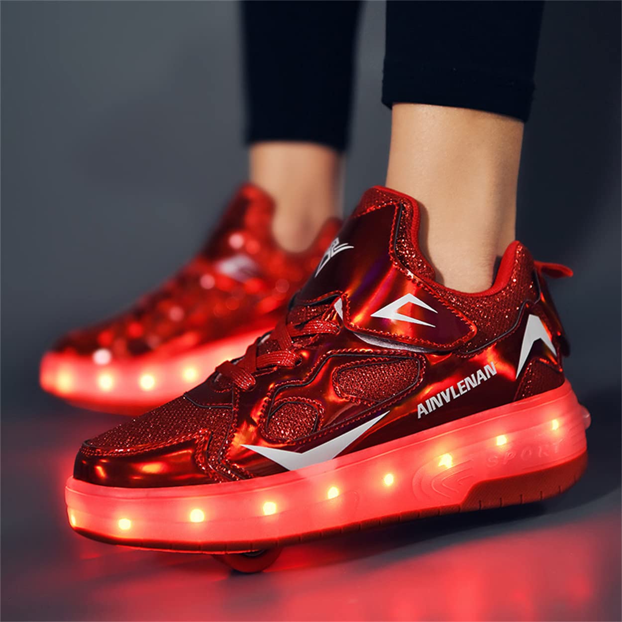 Zapatos con Ruedas Zapatillas con Dos Ruedas para niños y niña Led Luces Zapatillas con Ruedas Se Puede Bambas con Ruedas Carga con USB Automática Calzado de Skateboarding