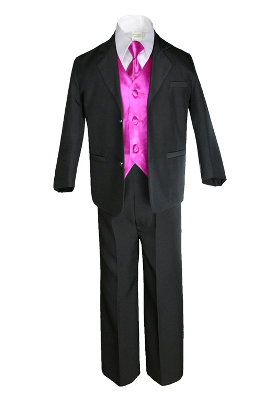 Teen Boy Black Dress Pants Unotux 7pc Boys Black Suit With Satin