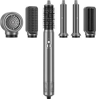 AOMEES Professional Hot Air Styler & Drying System, 6 in 1 Powerful Hair Dryer Brush • Styling Without Heat Damage, with A...