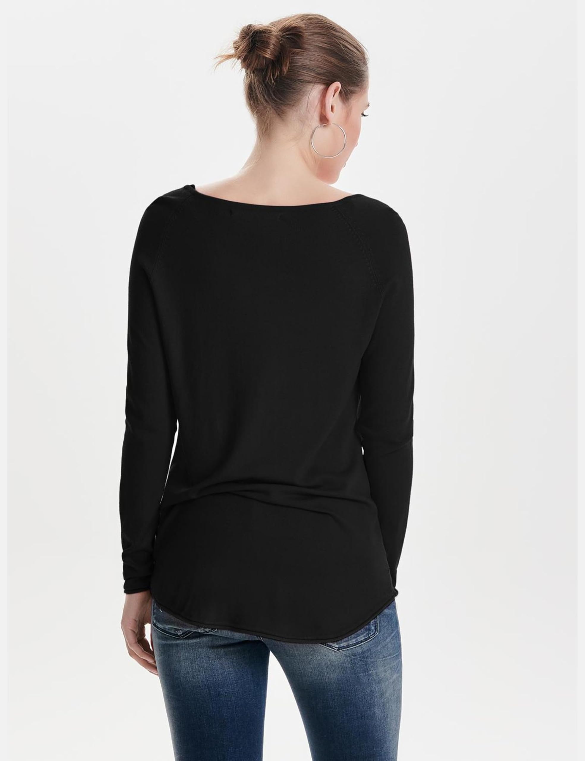 Damski T-shirt z nadrukiem na 3/4 rêkawu Luzacki top z okr±g³ym dekoltem printed Ubranko damskie ONLY ONLELCOS.