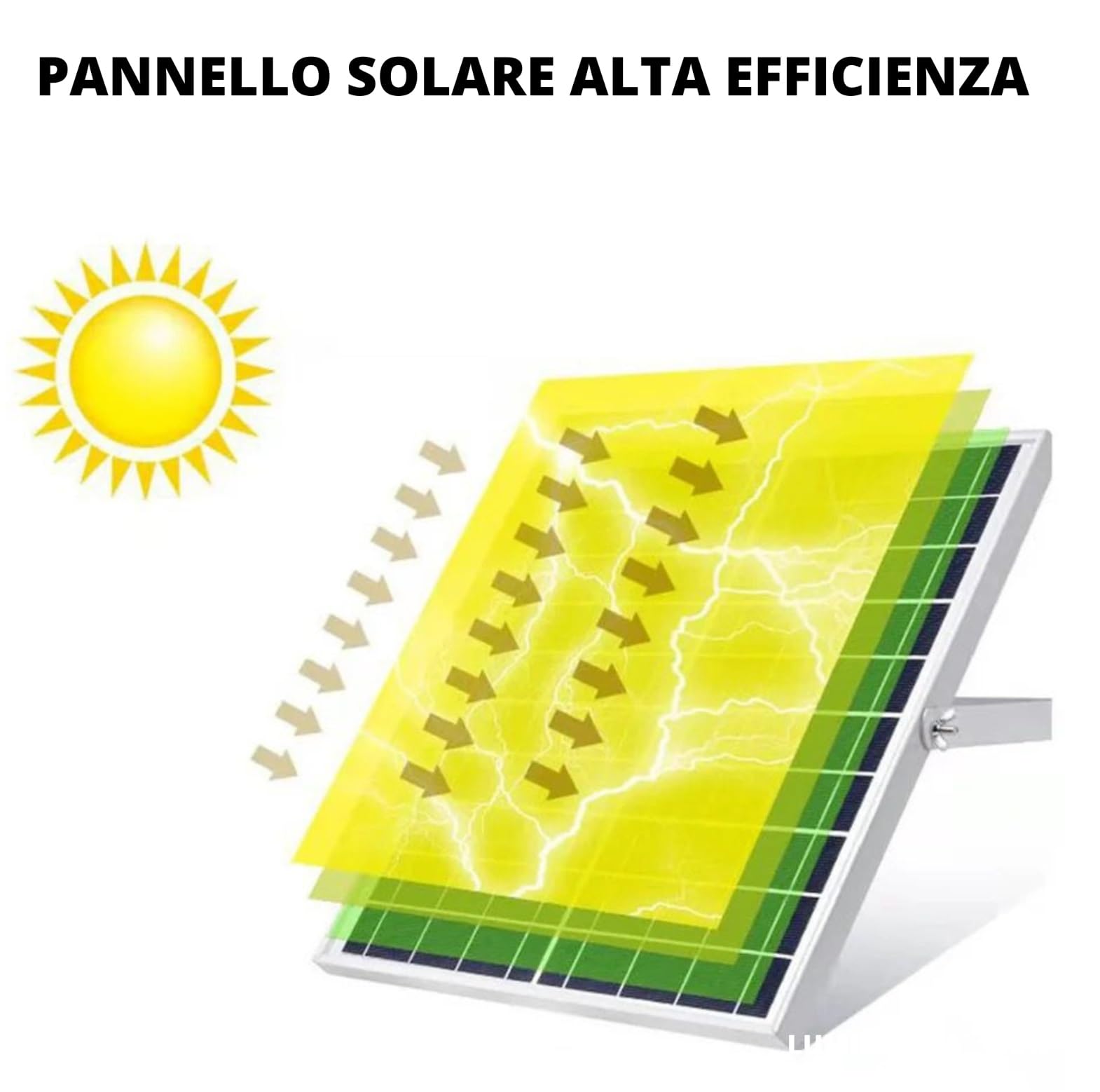 Faro Led Slim da Esterno Con Pannello Solare e Sensore Crepuscolare - Faretto Giardino Impermeabile IP66 Con Telecomando Timer - Luce Bianca 6000K (1000W)