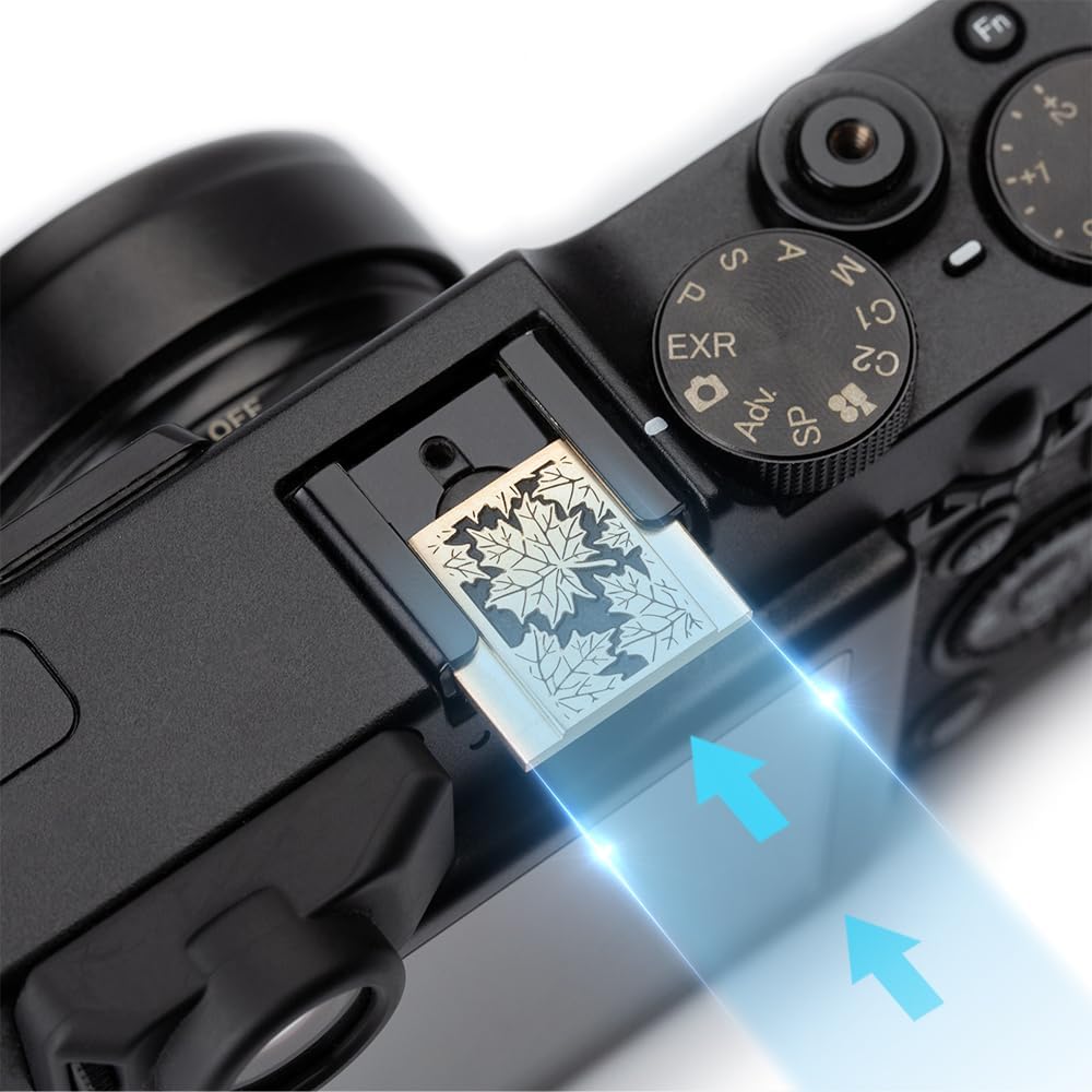Leaf Camera hot Shoe Cover and Camera Shutter Button for Nikon zf for Fujifilm X-T5 X-T4 X-T3 X-T30 II X-T20 X100VI X100V X100 X-PRO3 X-PRO2 X-S20 X-S10 (Brass Leaf Set)